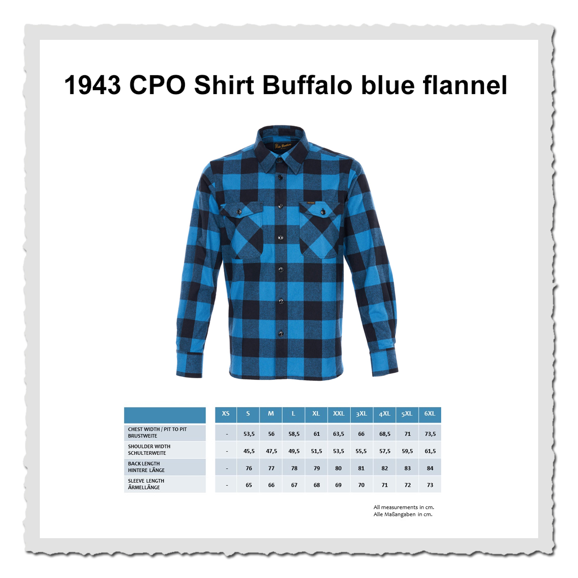 Robustes Pike Brothers CPO Hemd 1943 in Buffalo Check blue